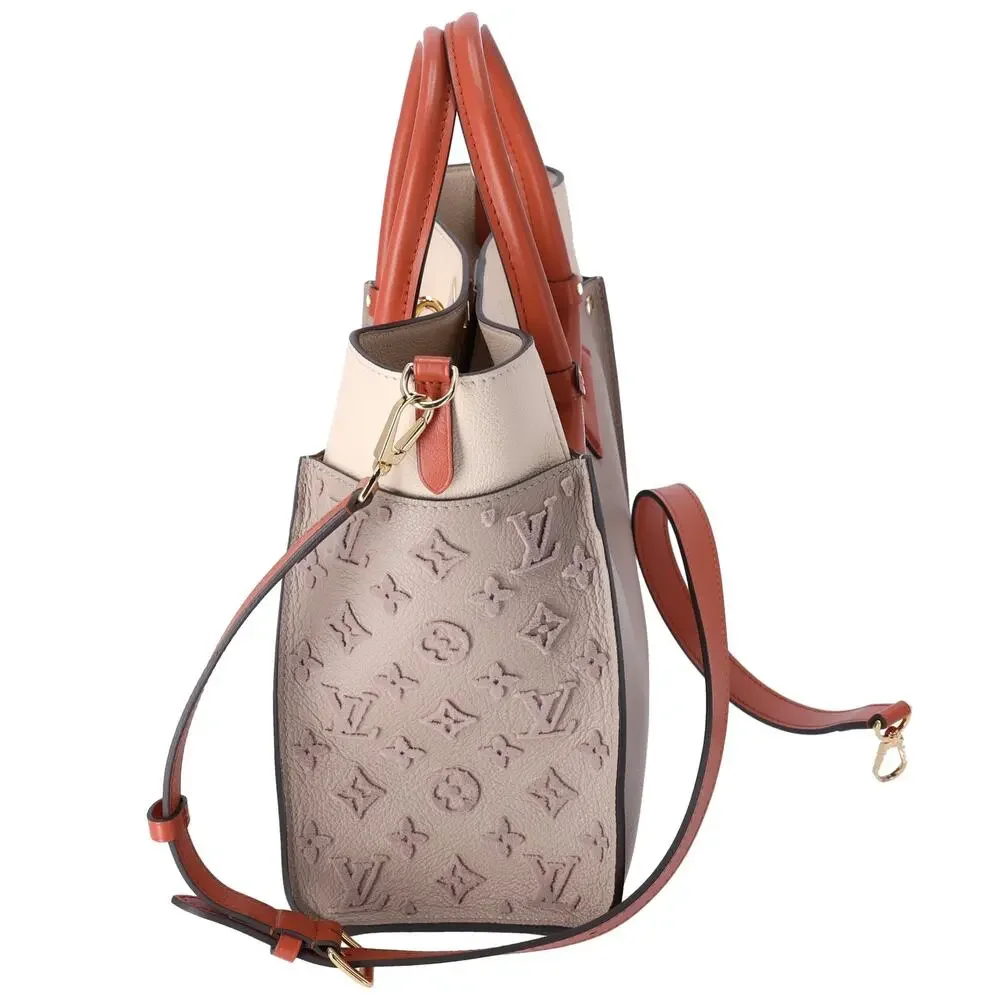 Louis Vuitton On My Side MM Satchel Monogram Tuffetage Galet Leather